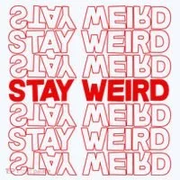 Stay Weird Text Pattern Doggie Tank thumb 4