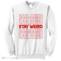 Stay Weird Text Pattern Sweatshirt thumb 0