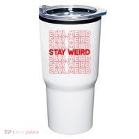 Stay Weird Text Pattern Tumbler thumb 0
