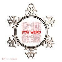 Stay Weird Text Pattern Ornament thumb 0