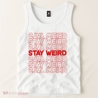 Stay Weird Text Pattern Tank Top thumb 2