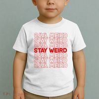 Stay Weird Text Pattern Toddler T-Shirt thumb 2