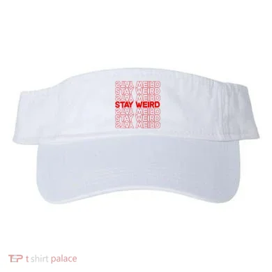 Stay Weird Text Pattern Visor