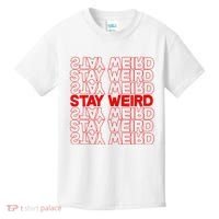 Stay Weird Text Pattern Kids T-Shirt thumb 0
