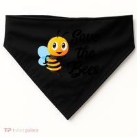 Save The Bees Funny Cute Bee Funny Gift Earth Day Save Our Planet Gift USA-Made Doggie Bandana thumb 0