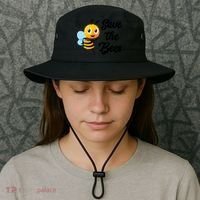 Save The Bees Funny Cute Bee Funny Gift Earth Day Save Our Planet Gift Bucket Hat thumb 3