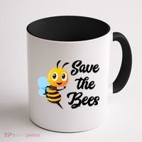 Save The Bees Funny Cute Bee Funny Gift Earth Day Save Our Planet Gift Coffee Mug thumb 1