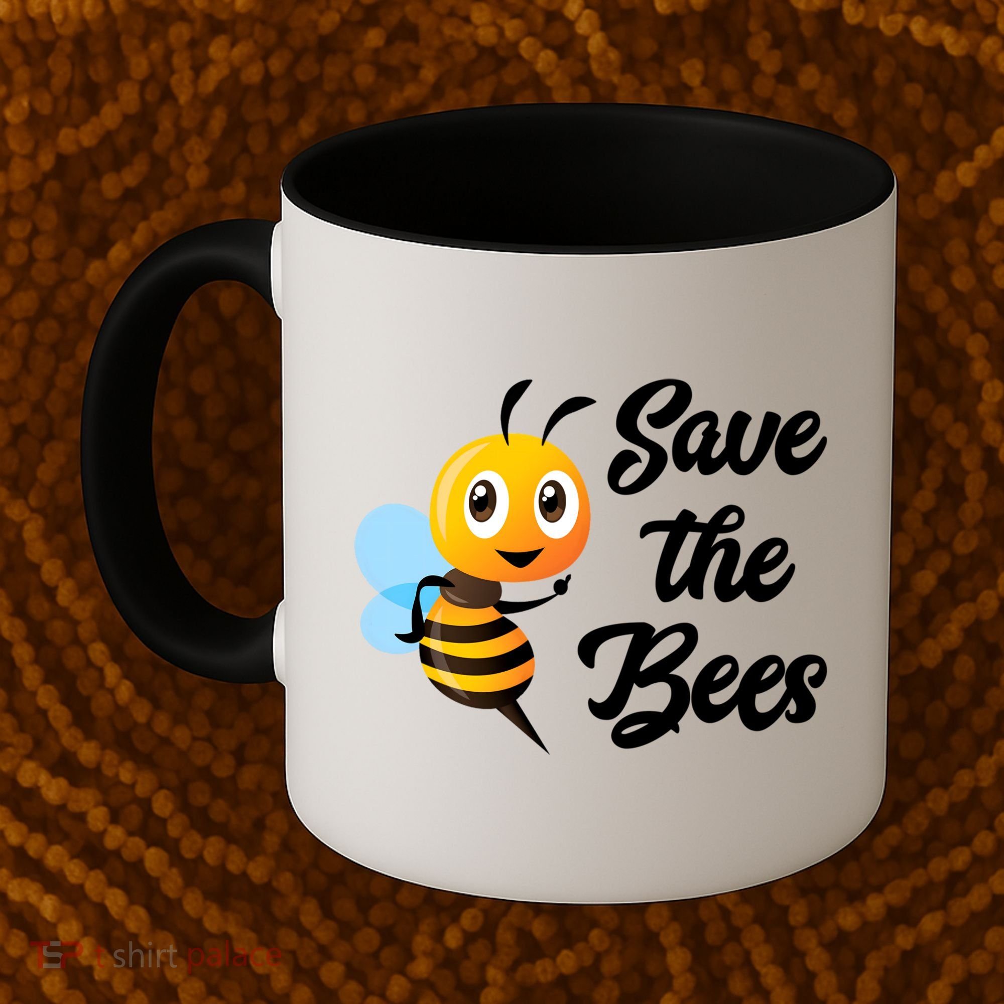 Save The Bees Funny Cute Bee Funny Gift Earth Day Save Our Planet Gift Coffee Mug