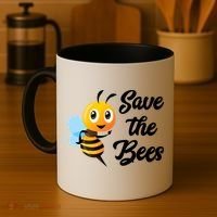 Save The Bees Funny Cute Bee Funny Gift Earth Day Save Our Planet Gift Coffee Mug thumb 4