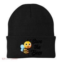 Save The Bees Funny Cute Bee Funny Gift Earth Day Save Our Planet Gift Beanie thumb 0