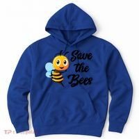 Save The Bees Funny Cute Bee Funny Gift Earth Day Save Our Planet Gift Hoodie thumb 0