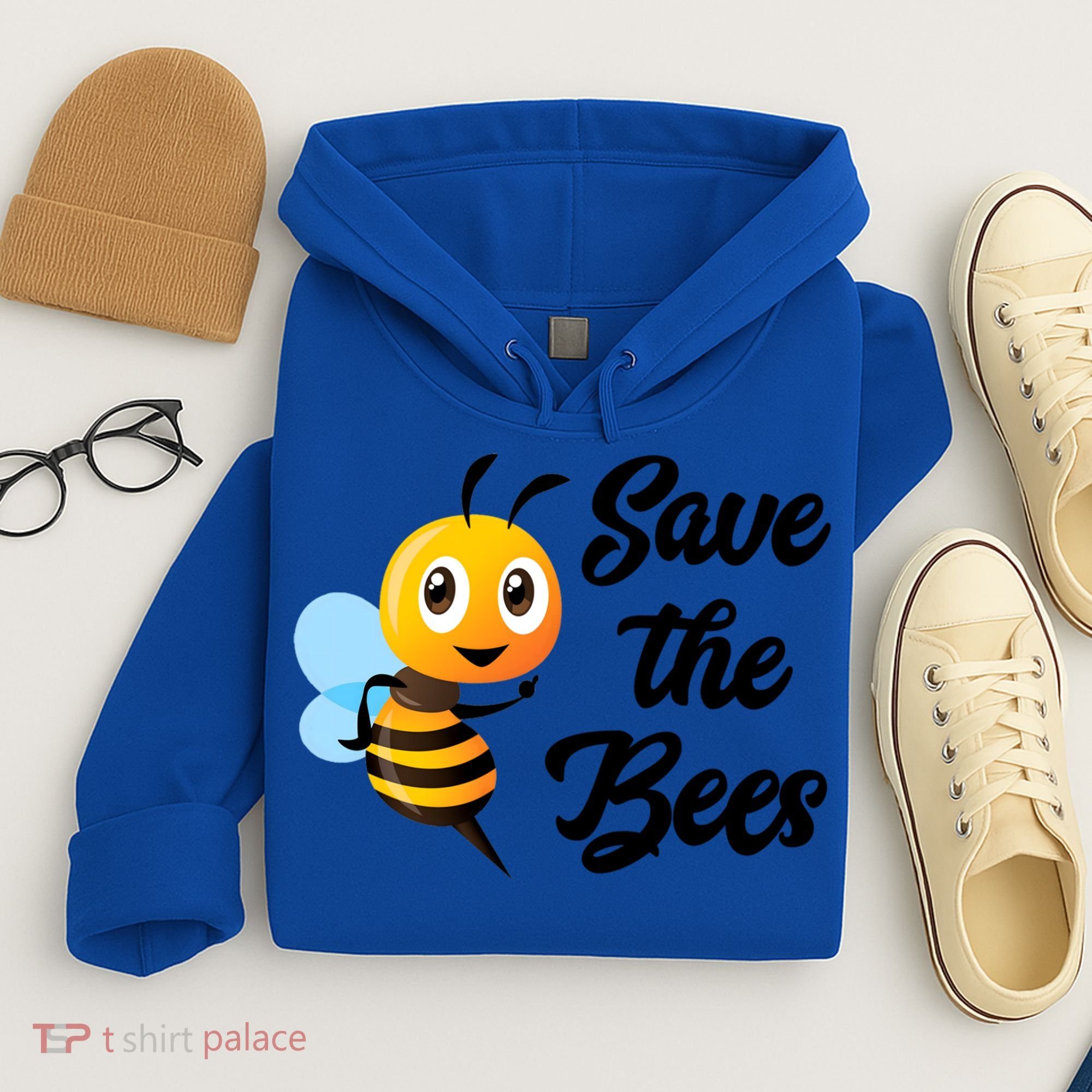 Save The Bees Funny Cute Bee Funny Gift Earth Day Save Our Planet Gift Hoodie