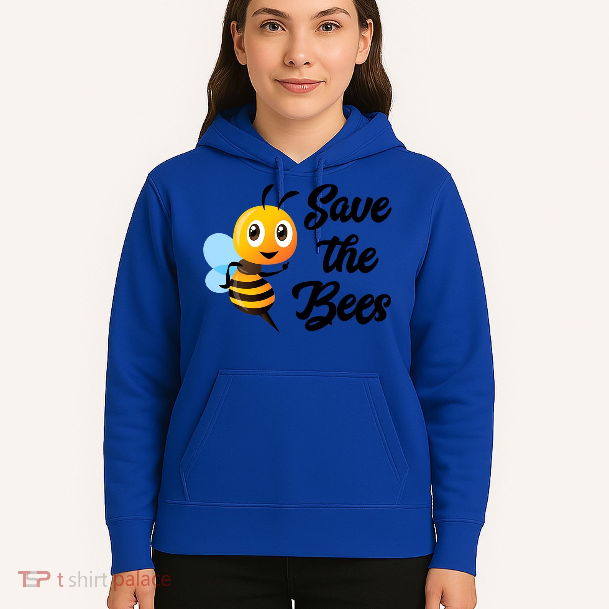 Save The Bees Funny Cute Bee Funny Gift Earth Day Save Our Planet Gift Hoodie