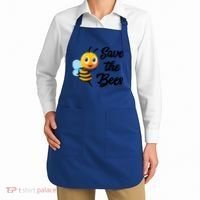 Save The Bees Funny Cute Bee Funny Gift Earth Day Save Our Planet Gift Apron thumb 2