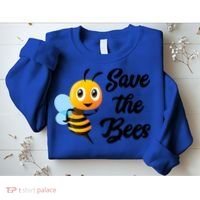 Save The Bees Funny Cute Bee Funny Gift Earth Day Save Our Planet Gift Sweatshirt thumb 2