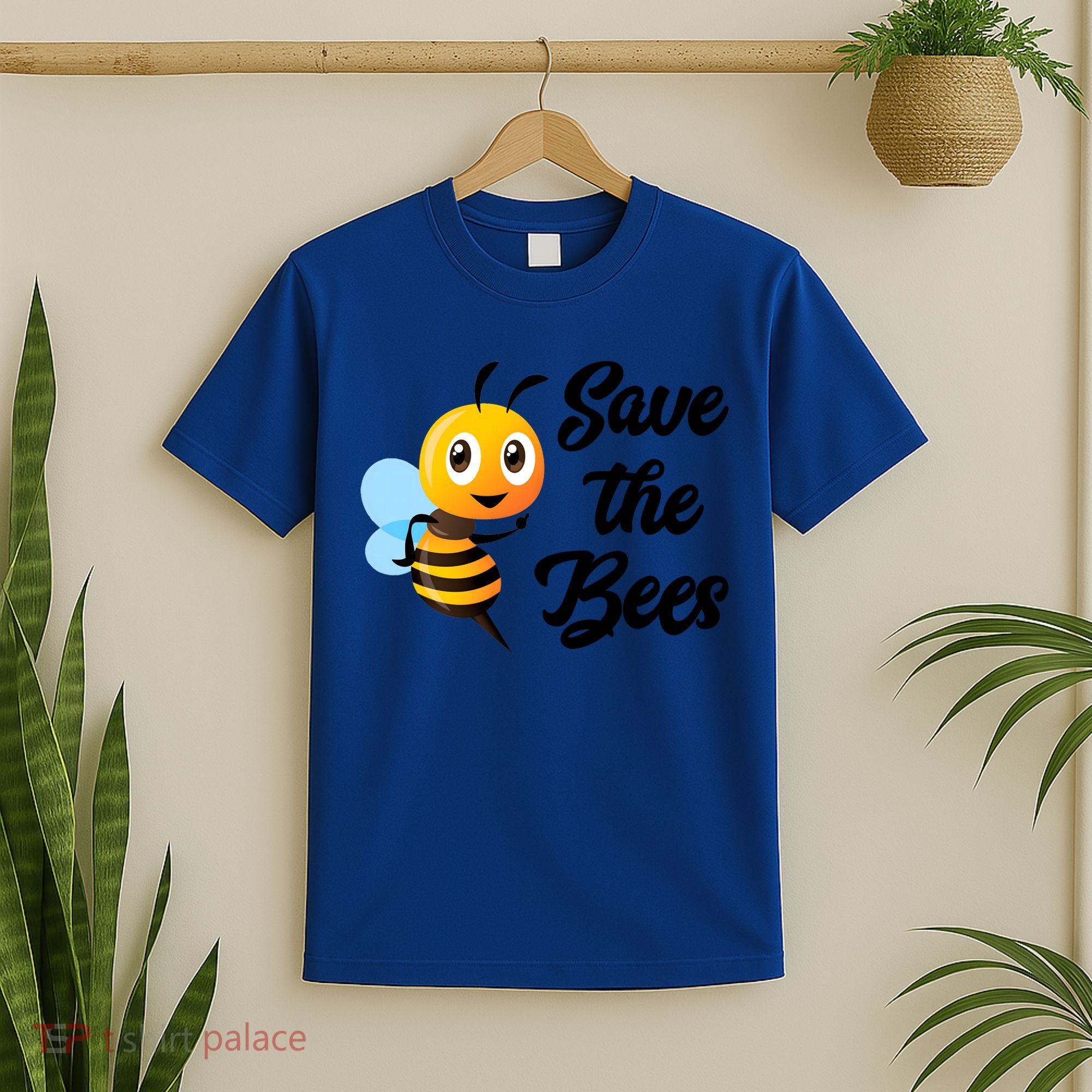 Save The Bees Funny Cute Bee Funny Gift Earth Day Save Our Planet Gift T-Shirt