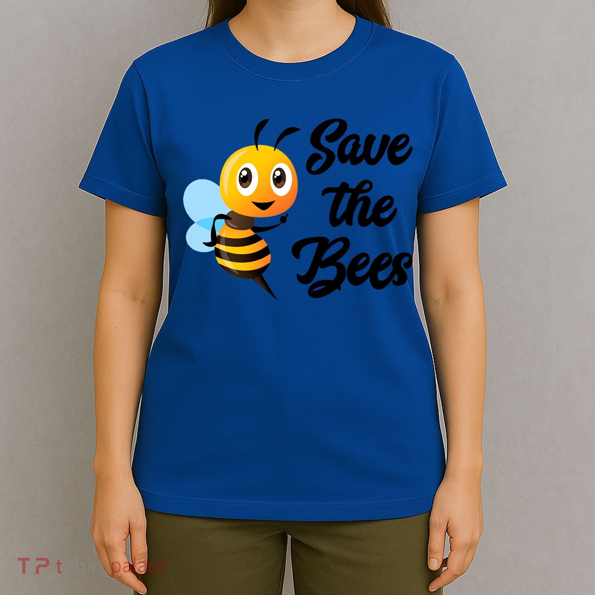 Save The Bees Funny Cute Bee Funny Gift Earth Day Save Our Planet Gift T-Shirt