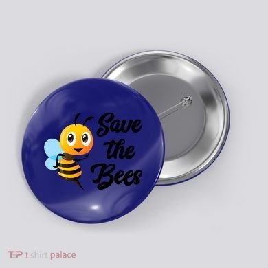 Save The Bees Funny Cute Bee Funny Gift Earth Day Save Our Planet Gift Button
