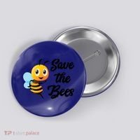 Save The Bees Funny Cute Bee Funny Gift Earth Day Save Our Planet Gift Button thumb 0