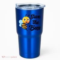 Save The Bees Funny Cute Bee Funny Gift Earth Day Save Our Planet Gift Tumbler thumb 0