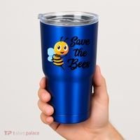Save The Bees Funny Cute Bee Funny Gift Earth Day Save Our Planet Gift Tumbler thumb 2