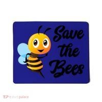 Save The Bees Funny Cute Bee Funny Gift Earth Day Save Our Planet Gift Mousepad thumb 0