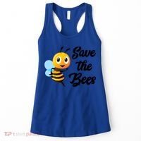 Save The Bees Funny Cute Bee Funny Gift Earth Day Save Our Planet Gift Women's Tank Top thumb 0