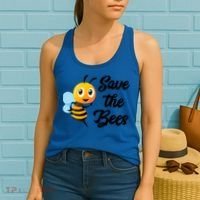 Save The Bees Funny Cute Bee Funny Gift Earth Day Save Our Planet Gift Women's Tank Top thumb 2