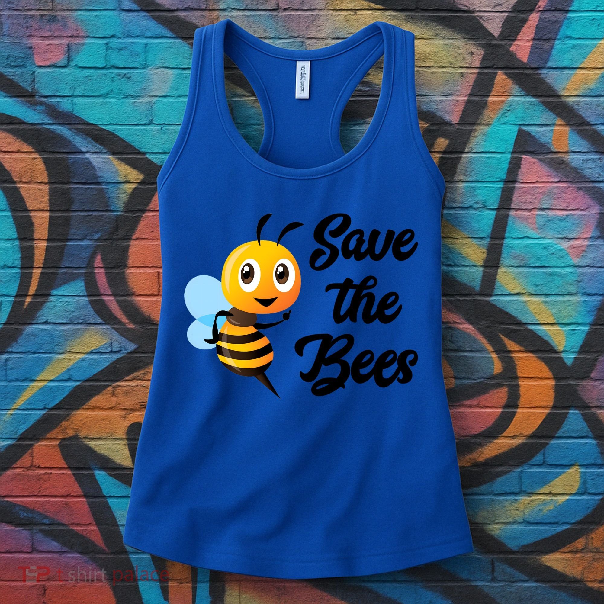 Save The Bees Funny Cute Bee Funny Gift Earth Day Save Our Planet Gift Women's Tank Top