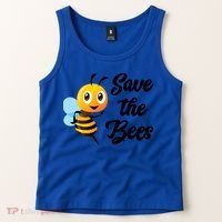Save The Bees Funny Cute Bee Funny Gift Earth Day Save Our Planet Gift Tank Top thumb 2
