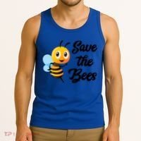 Save The Bees Funny Cute Bee Funny Gift Earth Day Save Our Planet Gift Tank Top thumb 3