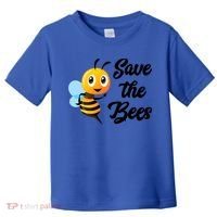 Save The Bees Funny Cute Bee Funny Gift Earth Day Save Our Planet Gift Toddler T-Shirt thumb 0