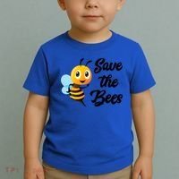 Save The Bees Funny Cute Bee Funny Gift Earth Day Save Our Planet Gift Toddler T-Shirt thumb 2
