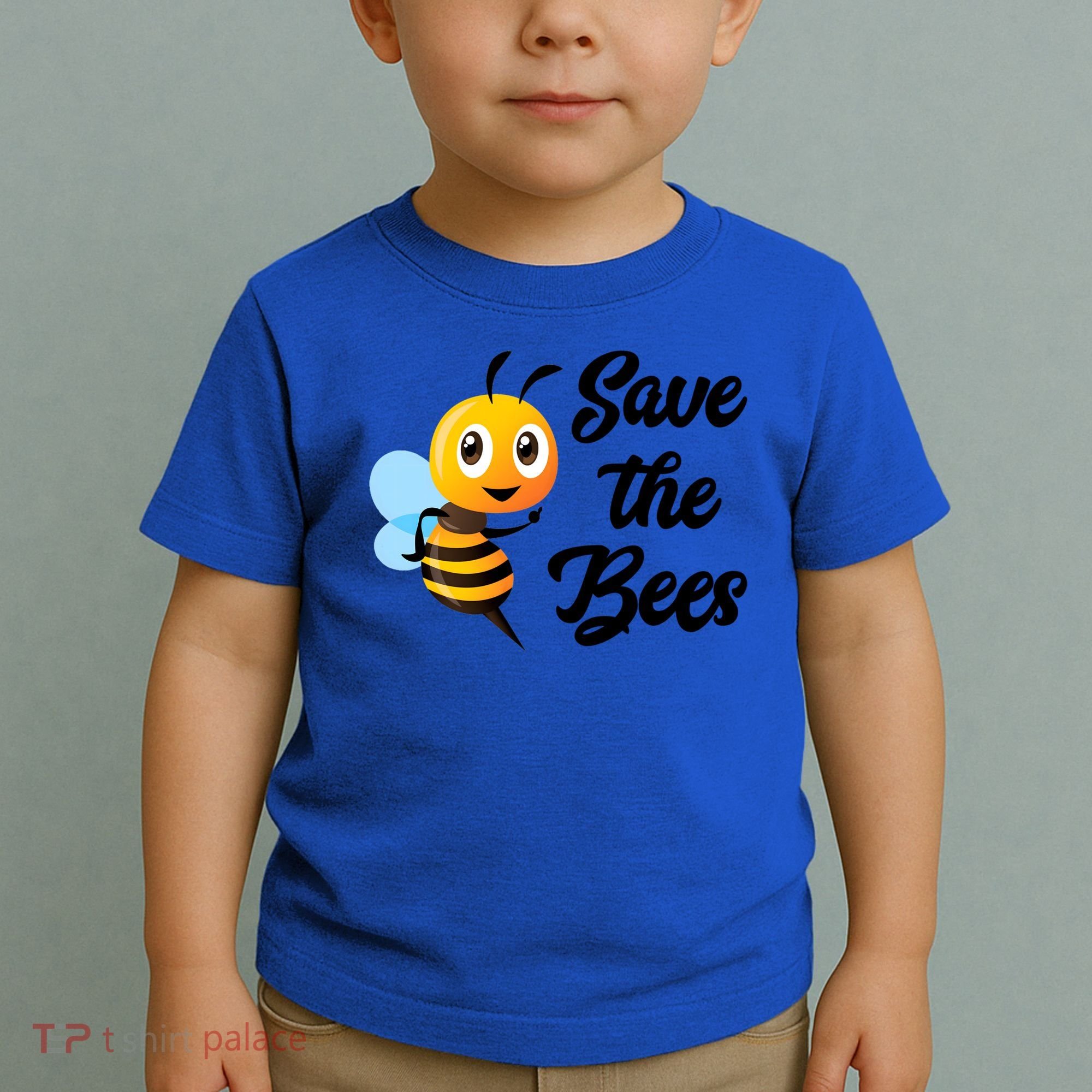 Save The Bees Funny Cute Bee Funny Gift Earth Day Save Our Planet Gift Toddler T-Shirt