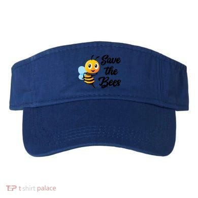 Save The Bees Funny Cute Bee Funny Gift Earth Day Save Our Planet Gift Visor