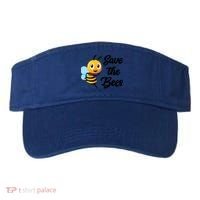 Save The Bees Funny Cute Bee Funny Gift Earth Day Save Our Planet Gift Visor thumb 0