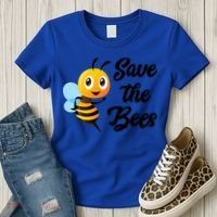 Save The Bees Funny Cute Bee Funny Gift Earth Day Save Our Planet Gift Women's T-Shirt thumb 3