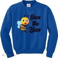 Save The Bees Funny Cute Bee Funny Gift Earth Day Save Our Planet Gift Kids Sweatshirt thumb 0