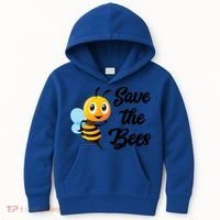 Save The Bees Funny Cute Bee Funny Gift Earth Day Save Our Planet Gift Kids Hoodie thumb 0