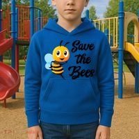 Save The Bees Funny Cute Bee Funny Gift Earth Day Save Our Planet Gift Kids Hoodie thumb 2