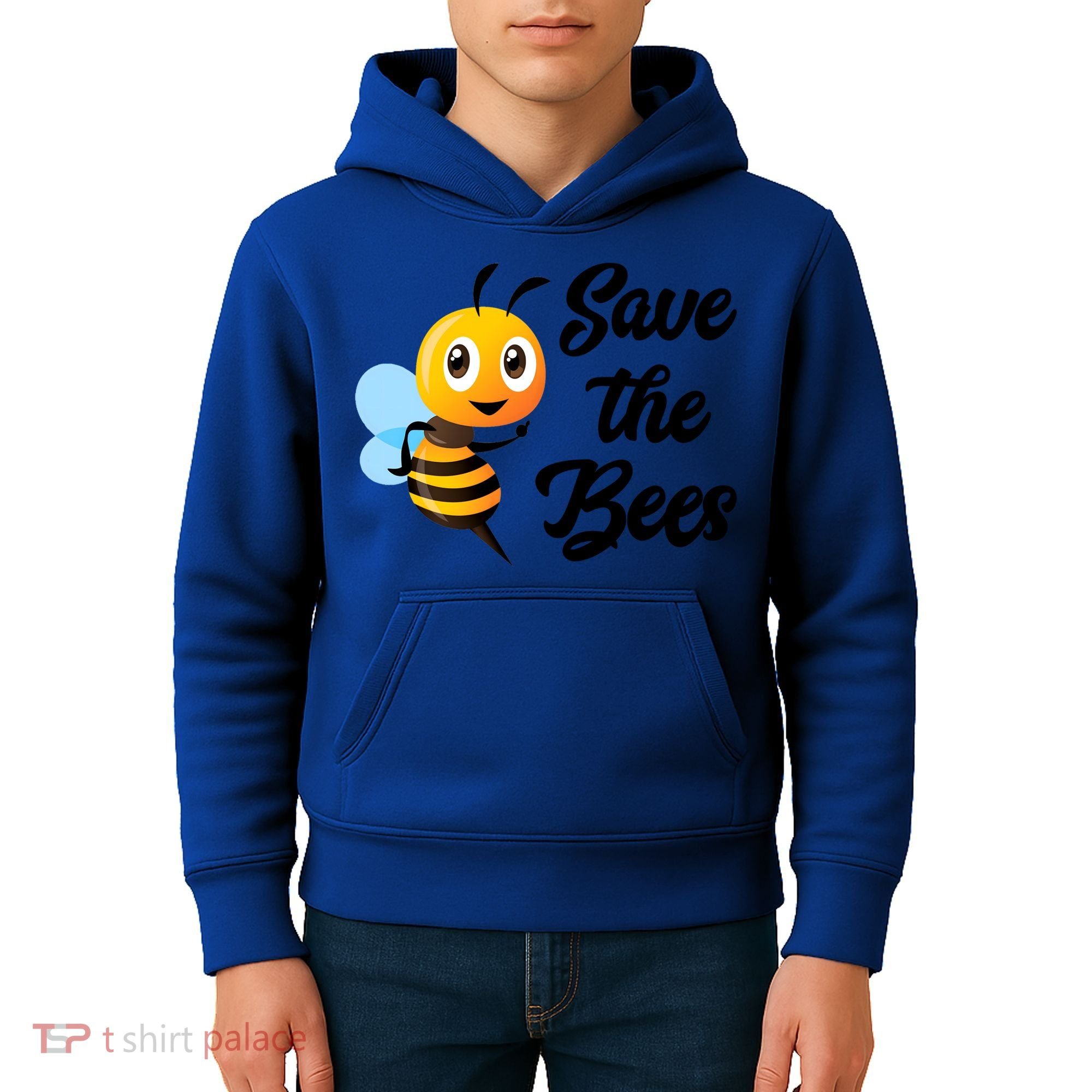 Save The Bees Funny Cute Bee Funny Gift Earth Day Save Our Planet Gift Kids Hoodie