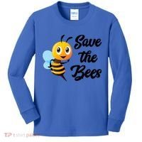 Save The Bees Funny Cute Bee Funny Gift Earth Day Save Our Planet Gift Kids Long Sleeve Shirt thumb 0
