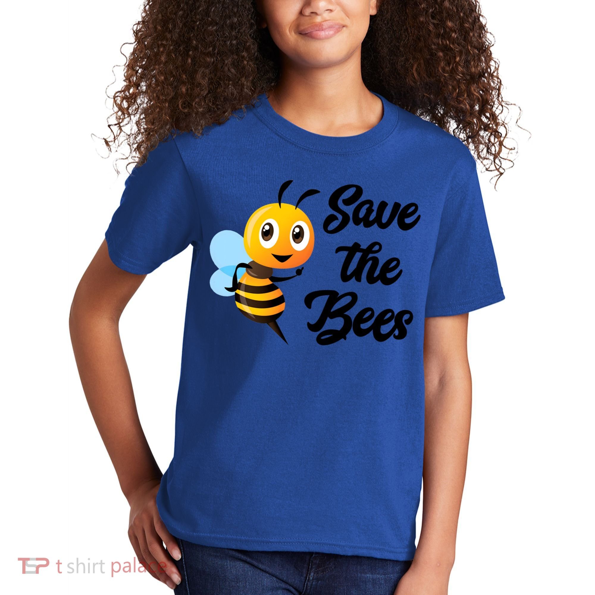 Save The Bees Funny Cute Bee Funny Gift Earth Day Save Our Planet Gift Kids T-Shirt