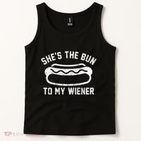 SheS The Bun To My Winer Funny Hotdog Tank Top thumb 2