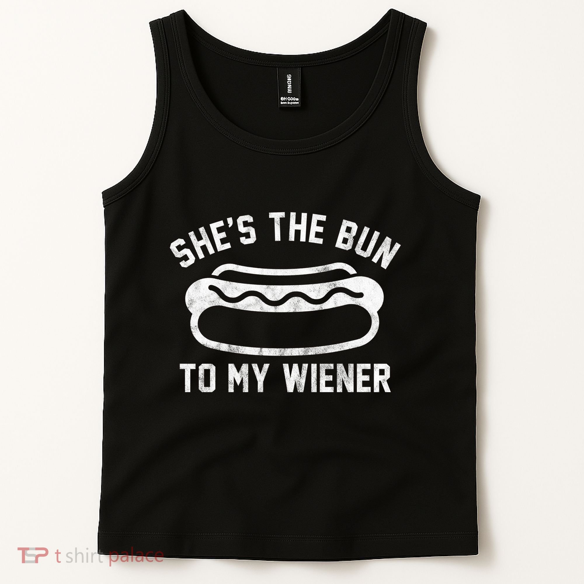 SheS The Bun To My Winer Funny Hotdog Tank Top