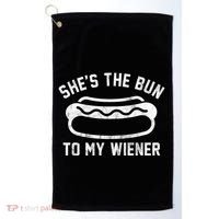 SheS The Bun To My Winer Funny Hotdog Golf Towel thumb 0