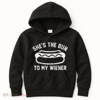 SheS The Bun To My Winer Funny Hotdog Kids Hoodie thumb 0