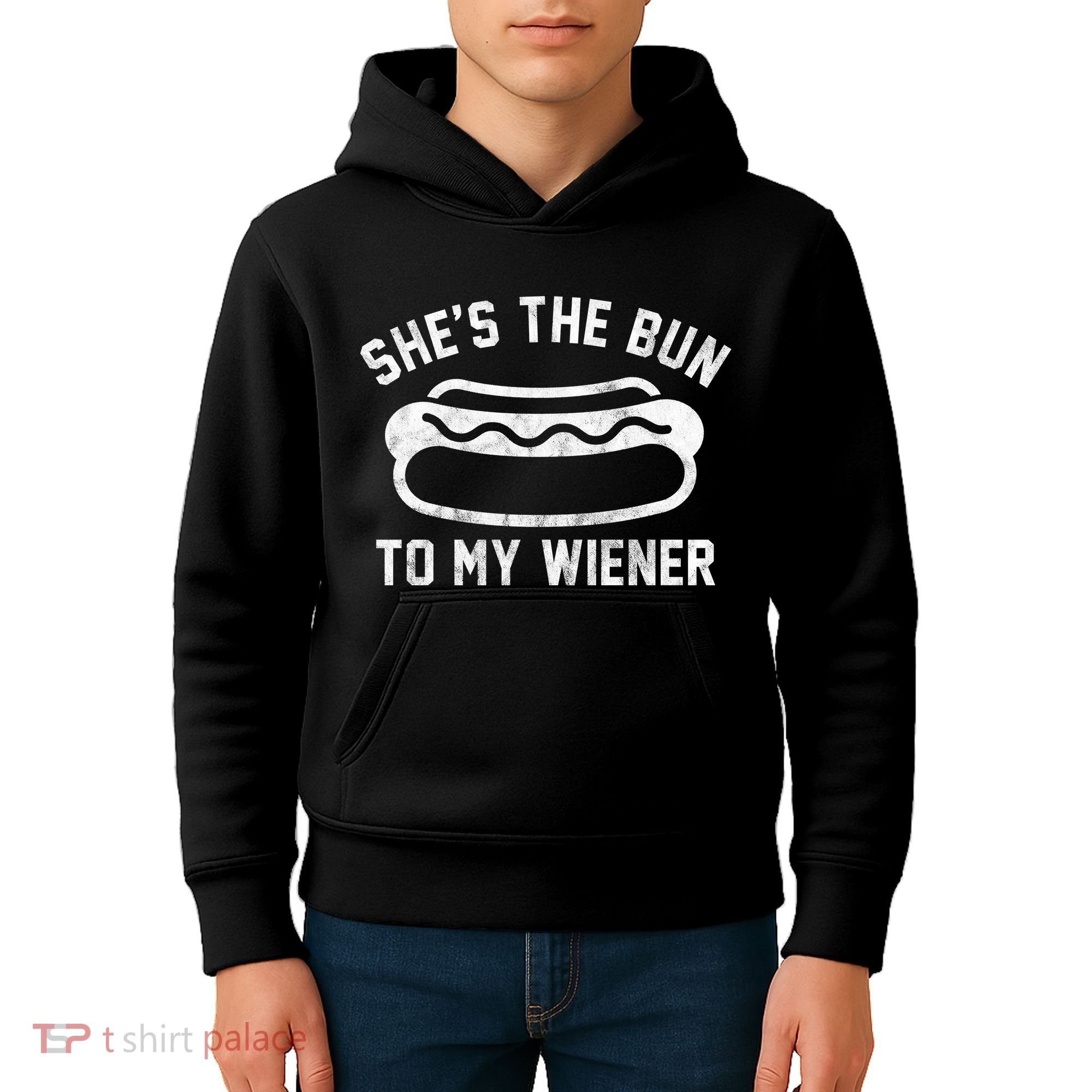 SheS The Bun To My Winer Funny Hotdog Kids Hoodie