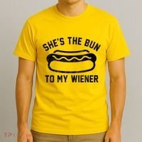 SheS The Bun To My Winer Funny Hotdog T-Shirt thumb 3