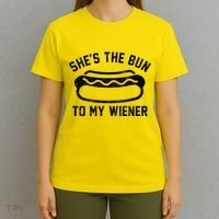 SheS The Bun To My Winer Funny Hotdog T-Shirt thumb 4